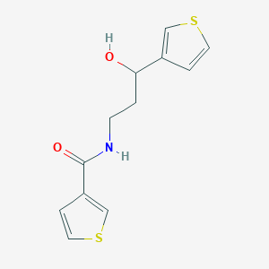 molecular formula C12H13NO2S2 B2550208 N-(3-hydroxy-3-(thiophen-3-yl)propyl)thiophene-3-carboxamide CAS No. 2034404-29-8