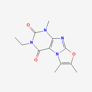 molecular formula C12H14N4O3 B2550217 3-ethyl-1,6,7-trimethyloxazolo[2,3-f]purine-2,4(1H,3H)-dione CAS No. 899751-40-7