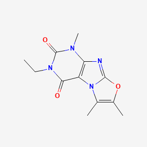 molecular formula C12H14N4O3 B2550217 3-etil-1,6,7-trimetiloxazolo[2,3-f]purina-2,4(1H,3H)-diona CAS No. 899751-40-7