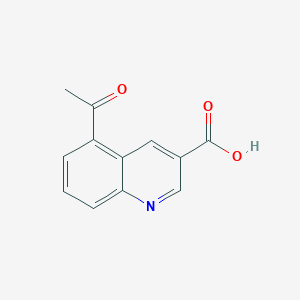 molecular formula C12H9NO3 B2550237 5-Acetylquinoline-3-carboxylic acid CAS No. 1854893-53-0