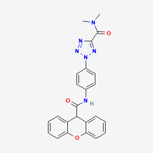 molecular formula C24H20N6O3 B2550239 2-(4-(9H-氧杂蒽-9-甲酰胺)苯基)-N,N-二甲基-2H-四唑-5-甲酰胺 CAS No. 1396801-60-7
