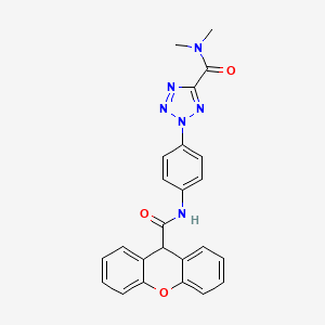 molecular formula C24H20N6O3 B2550239 2-(4-(9H-xanthene-9-carboxamido)phenyl)-N,N-dimethyl-2H-tetrazole-5-carboxamide CAS No. 1396801-60-7