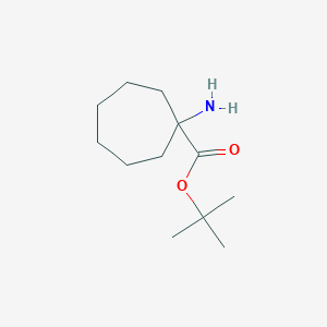 molecular formula C12H23NO2 B2550242 Tert-butyl 1-aminocycloheptane-1-carboxylate CAS No. 1183184-23-7