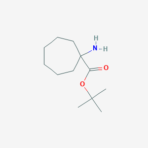 molecular formula C12H23NO2 B2550242 1-アミノシクロヘプタン-1-カルボン酸 tert-ブチルエステル CAS No. 1183184-23-7