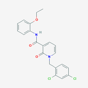 molecular formula C21H18Cl2N2O3 B2550243 1-(2,4-dichlorobenzyl)-N-(2-ethoxyphenyl)-2-oxo-1,2-dihydro-3-pyridinecarboxamide CAS No. 320419-69-0