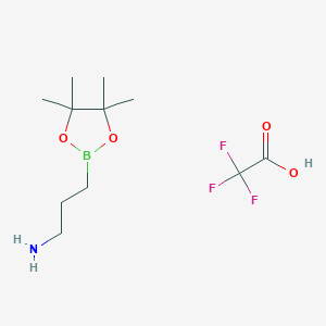 3-(Tetramethyl-1,3,2-dioxaborolan-2-yl)propan-1-amine; trifluoroacetic acid salt