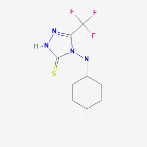 molecular formula C10H13F3N4S B255027 4-((4-methylcyclohexylidene)amino)-5-(trifluoromethyl)-4H-1,2,4-triazole-3-thiol 