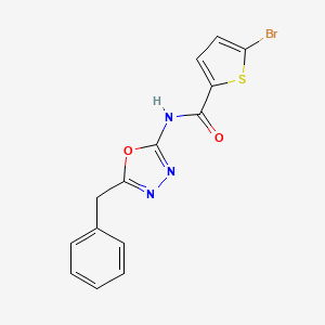 molecular formula C14H10BrN3O2S B2550280 N-(5-benzyl-1,3,4-oxadiazol-2-yl)-5-bromothiophene-2-carboxamide CAS No. 955233-87-1