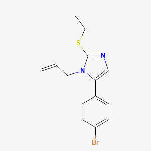 molecular formula C14H15BrN2S B2550284 1-allyl-5-(4-bromophenyl)-2-(ethylthio)-1H-imidazole CAS No. 1207023-70-8
