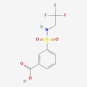 molecular formula C9H8F3NO4S B2550289 3-[(三氟乙基)氨基]磺酰苯甲酸 CAS No. 610259-77-3