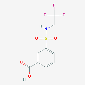 molecular formula C9H8F3NO4S B2550289 3-[(2,2,2-Trifluorethyl)amino]sulfonyl)benzoesäure CAS No. 610259-77-3