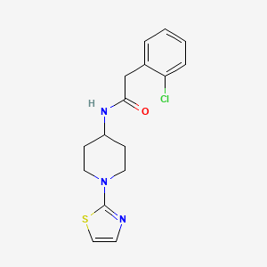 molecular formula C16H18ClN3OS B2550290 2-(2-氯苯基)-N-(1-(噻唑-2-基)哌啶-4-基)乙酰胺 CAS No. 1448056-70-9