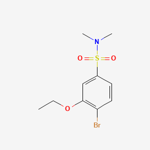 molecular formula C10H14BrNO3S B2550291 4-bromo-3-ethoxy-N,N-dimethylbenzenesulfonamide CAS No. 886121-11-5