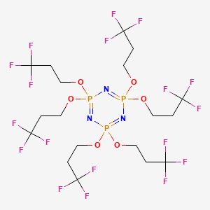 molecular formula C18H24F18N3O6P3 B2550292 2,2,4,4,6,6-六(3,3,3-三氟丙氧基)-1,3,5,2l5,4l5,6l5-三氮杂三磷环 CAS No. 1980062-79-0