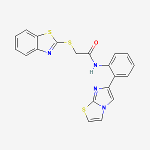 2-(benzo[d]thiazol-2-ylthio)-N-(2-(imidazo[2,1-b]thiazol-6-yl)phenyl)acetamide