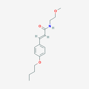 molecular formula C16H23NO3 B255030 (E)-3-(4-butoxyphenyl)-N-(2-methoxyethyl)prop-2-enamide 