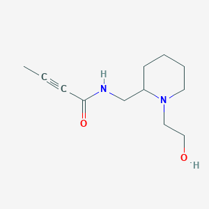 N-[[1-(2-Hydroxyethyl)piperidin-2-yl]methyl]but-2-ynamide
