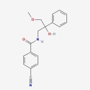 4-cyano-N-(2-hydroxy-3-methoxy-2-phenylpropyl)benzamide