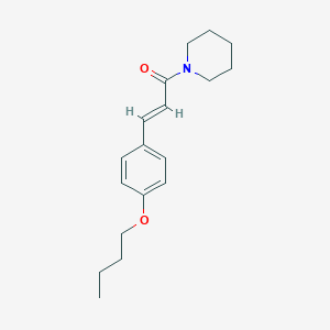 molecular formula C18H25NO2 B255031 1-Piperidino-3-(4-butoxyphenyl)-2-propene-1-one 
