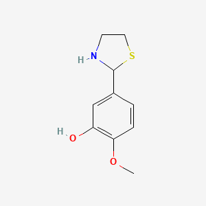 2-Methoxy-5-(1,3-thiazolidin-2-yl)phenol