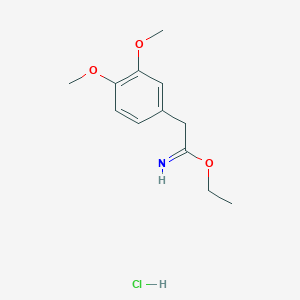 molecular formula C12H18ClNO3 B2550329 Ethyl 2-(3,4-dimethoxyphenyl)ethanecarboximidate hydrochloride CAS No. 81316-62-3