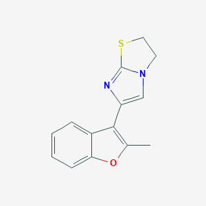 molecular formula C14H12N2OS B255033 6-(2-甲基-3-苯并呋喃基)-2,3-二氢咪唑并[2,1-b]噻唑 