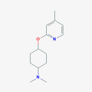 molecular formula C14H22N2O B2550335 N,N-dimethyl-4-[(4-methylpyridin-2-yl)oxy]cyclohexan-1-amine CAS No. 2199132-45-9