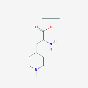 molecular formula C13H26N2O2 B2550347 Tert-butyl 2-amino-3-(1-methylpiperidin-4-yl)propanoate CAS No. 1995839-81-0