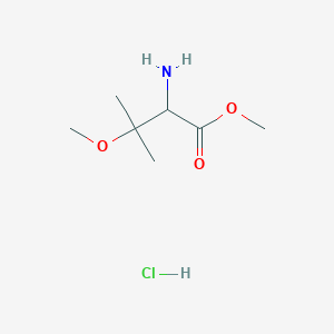 molecular formula C7H16ClNO3 B2550354 2-氨基-3-甲氧基-3-甲基丁酸甲酯；盐酸盐 CAS No. 2375260-24-3