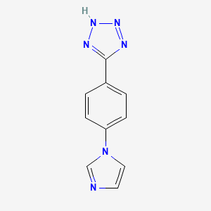 molecular formula C10H8N6 B2550358 5-[4-(1-Imidazolyl)phenyl]-2H-tetrazole CAS No. 188890-72-4