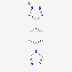 molecular formula C10H8N6 B2550358 5-[4-(1-咪唑基)苯基]-2H-四唑 CAS No. 188890-72-4