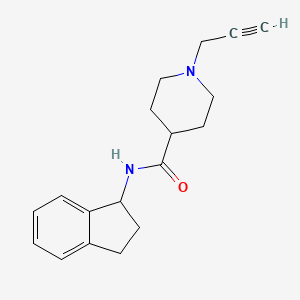 N-(2,3-Dihydro-1H-inden-1-yl)-1-prop-2-ynylpiperidine-4-carboxamide