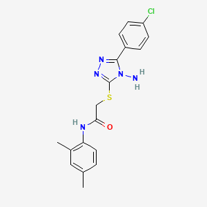 2-{[4-amino-5-(4-chlorophenyl)-4H-1,2,4-triazol-3-yl]sulfanyl}-N-(2,4-dimethylphenyl)acetamide