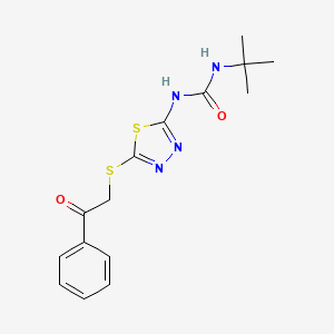1-Tert-butyl-3-(5-phenacylsulfanyl-1,3,4-thiadiazol-2-yl)urea