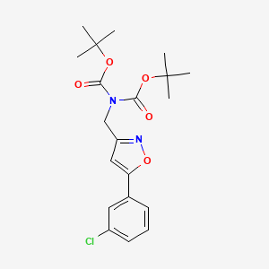 Tert-butyl N-[[5-(3-chlorophenyl)-1,2-oxazol-3-yl]methyl]-N-[(2-methylpropan-2-yl)oxycarbonyl]carbamate