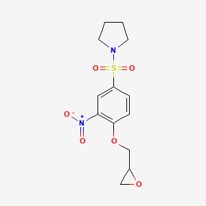 1-[3-Nitro-4-(oxiran-2-ylmethoxy)benzenesulfonyl]pyrrolidine