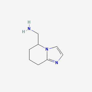 molecular formula C8H13N3 B2550395 (5,6,7,8-Tetrahydroimidazo[1,2-a]pyridin-5-yl)methanamine CAS No. 1551492-10-4