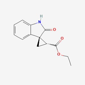 Spiro[cyclopropane-1,3'-[3H]indole]-2-carboxylic acid,1',2'-dihydro-2'-oxo-, ethyl ester, (1R,2R)-rel-