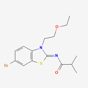 (Z)-N-(6-bromo-3-(2-ethoxyethyl)benzo[d]thiazol-2(3H)-ylidene)isobutyramide
