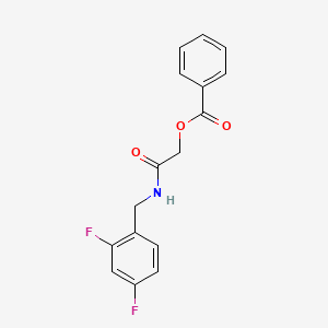 2-((2,4-Difluorobenzyl)amino)-2-oxoethyl benzoate