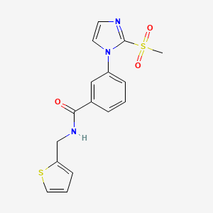 3-(2-(methylsulfonyl)-1H-imidazol-1-yl)-N-(thiophen-2-ylmethyl)benzamide