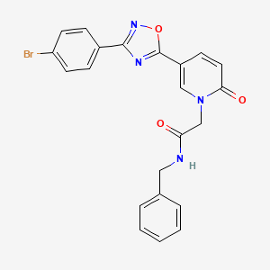 N-benzyl-2-(5-(3-(4-bromophenyl)-1,2,4-oxadiazol-5-yl)-2-oxopyridin-1(2H)-yl)acetamide