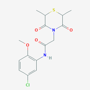 N-(5-chloro-2-methoxyphenyl)-2-(2,6-dimethyl-3,5-dioxothiomorpholin-4-yl)acetamide