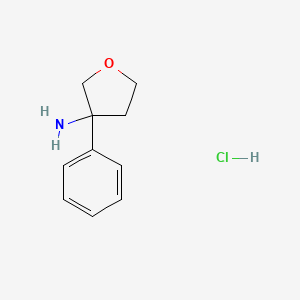molecular formula C10H14ClNO B2550429 3-Phenyloxolan-3-amine hydrochloride CAS No. 2241128-24-3