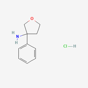 molecular formula C10H14ClNO B2550429 3-苯氧杂环-3-胺盐酸盐 CAS No. 2241128-24-3