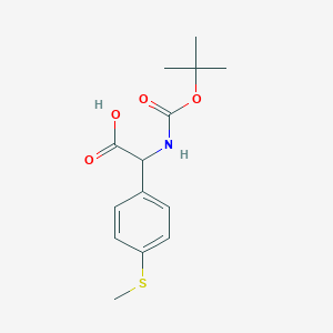 molecular formula C14H19NO4S B2550430 叔丁氧羰基氨基-(4-甲硫基苯基)-乙酸 CAS No. 876756-01-3