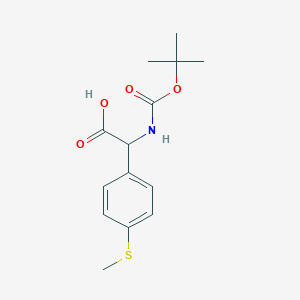 molecular formula C14H19NO4S B2550430 2-((tert-Butoxycarbonyl)amino)-2-(4-(methylthio)phenyl)acetic acid CAS No. 876756-01-3