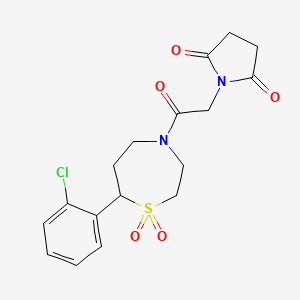 1-(2-(7-(2-Chlorophenyl)-1,1-dioxido-1,4-thiazepan-4-yl)-2-oxoethyl)pyrrolidine-2,5-dione