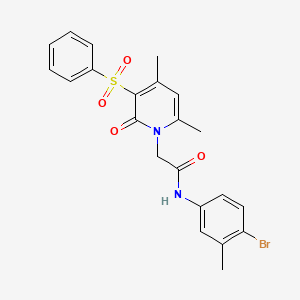 N-(4-bromo-3-methylphenyl)-2-[4,6-dimethyl-2-oxo-3-(phenylsulfonyl)pyridin-1(2H)-yl]acetamide