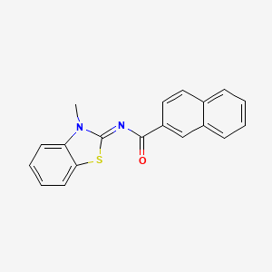 (E)-N-(3-methylbenzo[d]thiazol-2(3H)-ylidene)-2-naphthamide
